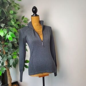 NEW Eddie Bauer 1/2 Zip Pullover  Knit Sweater Seam Details Women's Size Small *